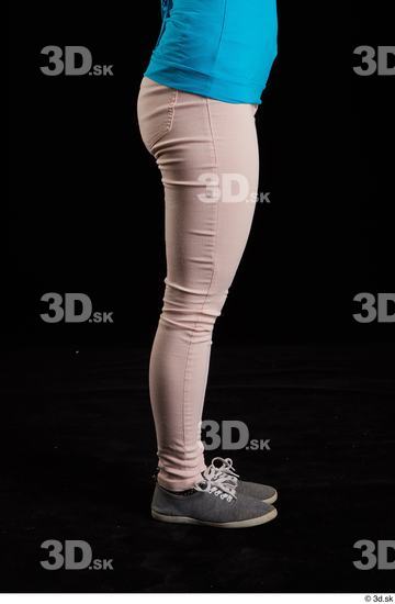 Leg Woman White Jeans Slim Studio photo references