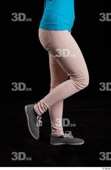 Calf Woman White Jeans Slim Studio photo references