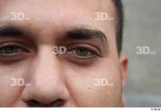 Eye Man White Casual Average Street photo references