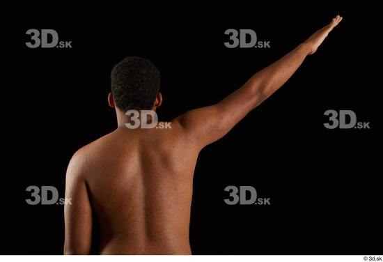 Arm Back Man Black Underwear Average Studio photo references