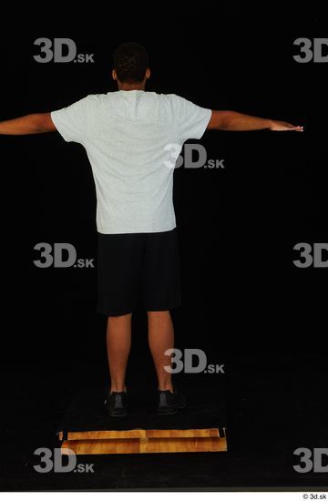 Whole Body Man T poses Black Underwear Shorts Average Standing Studio photo references