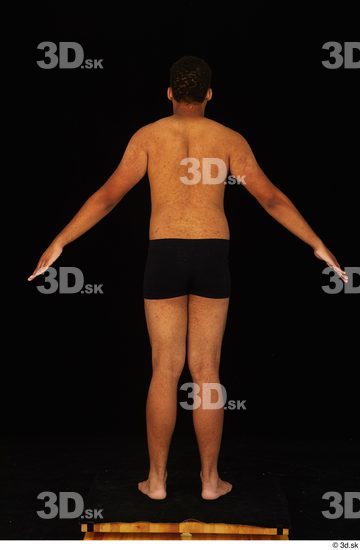 Whole Body Man Black Underwear Average Standing Studio photo references