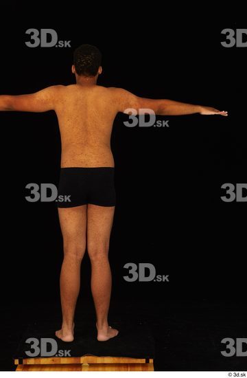 Whole Body Man T poses Black Underwear Average Standing Studio photo references