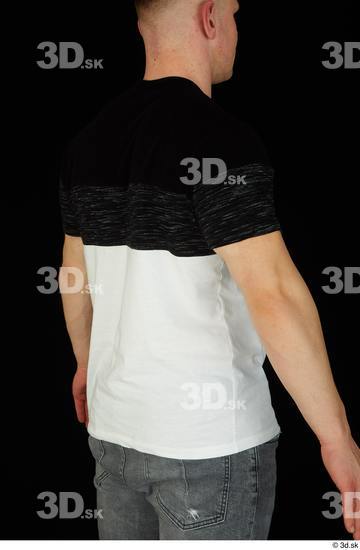 Upper Body Man White Shirt T shirt Average Studio photo references