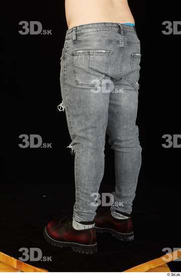 Man White Shoes Jeans Average Studio photo references