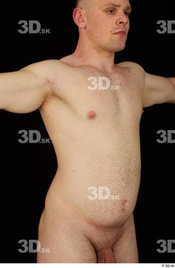 Upper Body Man White Nude Average Studio photo references