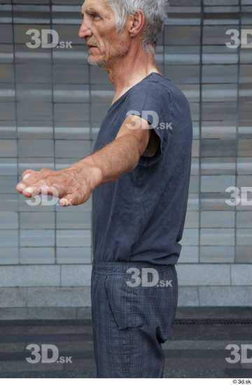 Upper Body Man White Casual Underweight Street photo references