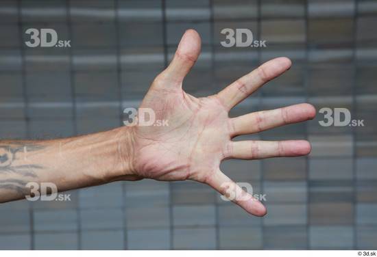 Hand Man White Casual Underweight Street photo references