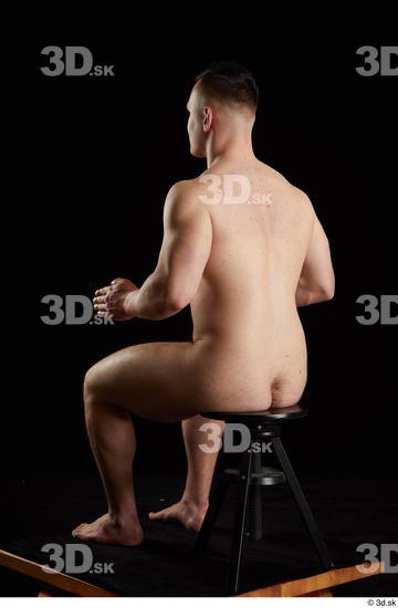 Whole Body Man White Nude Average Sitting Studio photo references