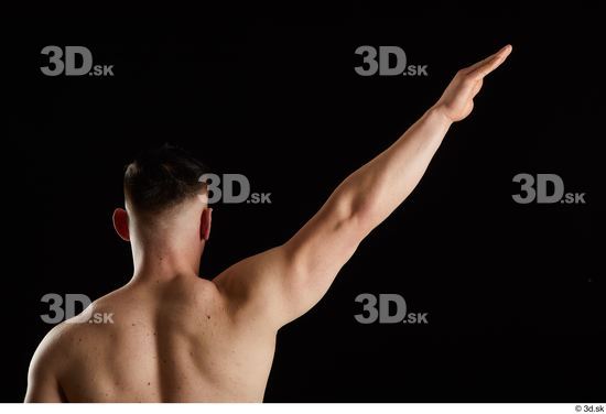 Arm Back Man White Nude Average Studio photo references