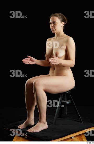 Whole Body Woman White Nude Average Sitting Studio photo references