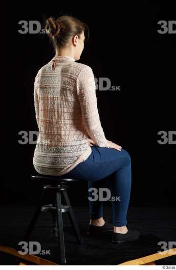 Whole Body Woman White Average Sitting Studio photo references