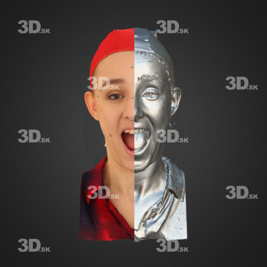 Head Emotions Woman White 3D Phonemes And Emotions