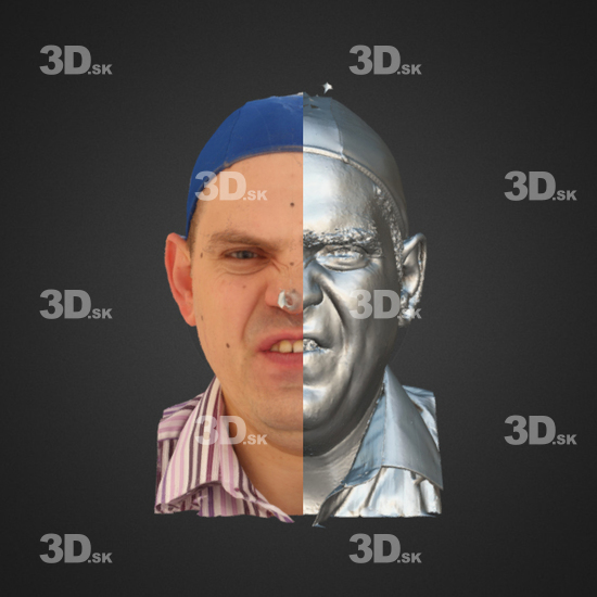 Head Emotions Man White 3D Phonemes And Emotions