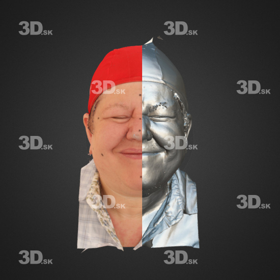 Head Emotions Woman White 3D Phonemes And Emotions