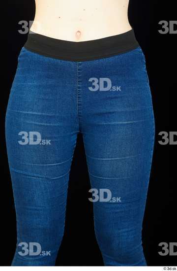 Thigh Hips Woman Jeans Average Studio photo references