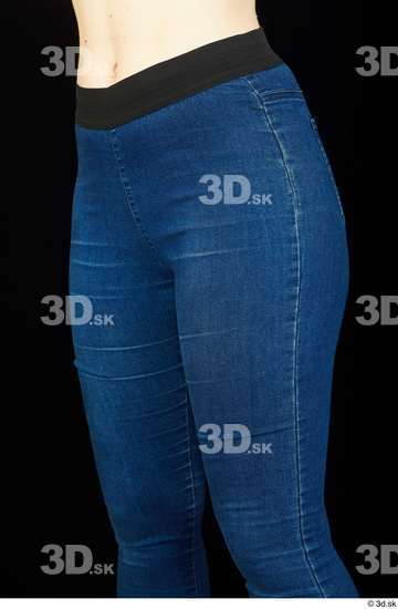 Thigh Hips Woman Jeans Average Studio photo references