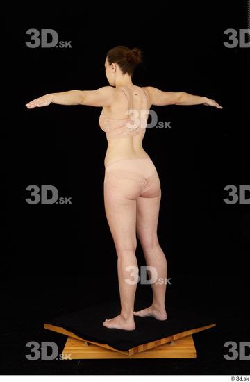 Whole Body Bottom Woman Underwear Average Standing Studio photo references