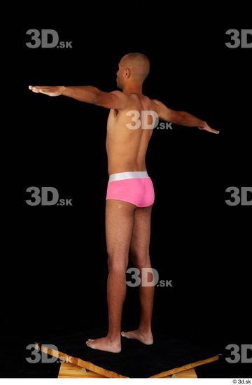 Whole Body Man T poses Black Underwear Slim Standing Studio photo references