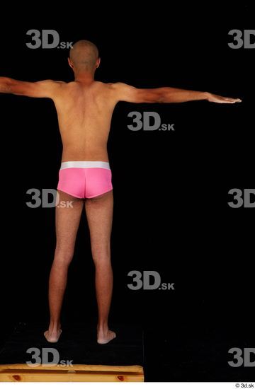 Whole Body Man T poses Black Underwear Slim Standing Studio photo references