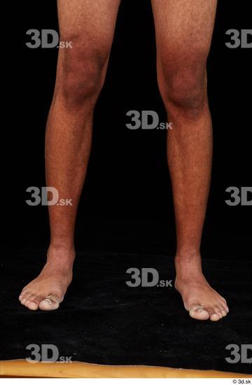 Calf Man Black Nude Slim Studio photo references