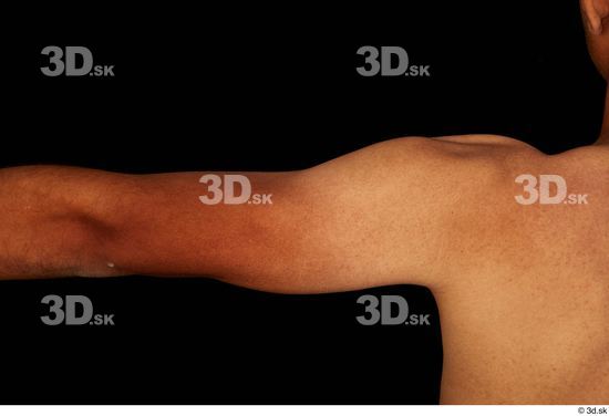 Arm Man Black Nude Slim Studio photo references