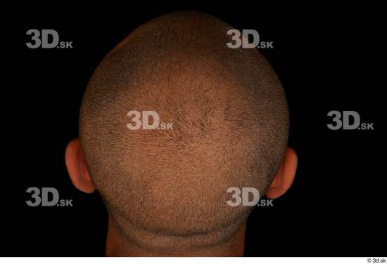 Hair Man Black Slim Bald Studio photo references