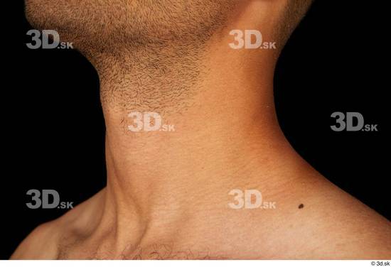 Neck Man Black Nude Slim Studio photo references