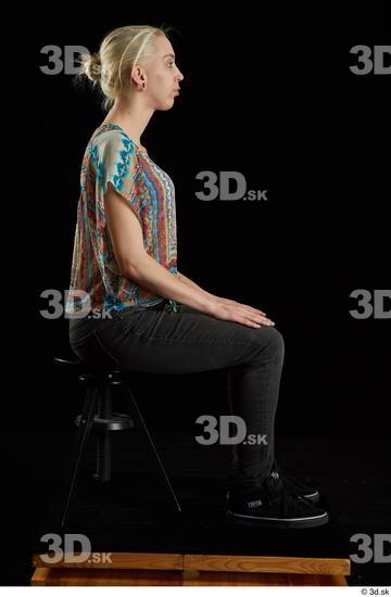 Whole Body Woman White Average Sitting Studio photo references