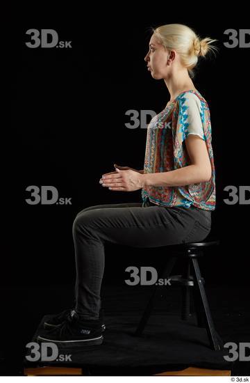 Whole Body Woman White Average Sitting Studio photo references