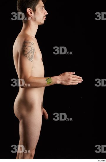 Man White Slim Male Studio Poses