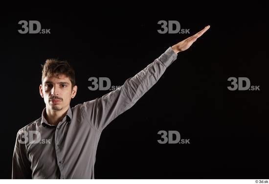 Man White Slim Male Studio Poses