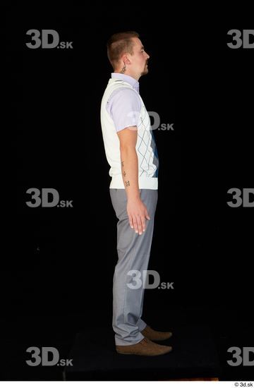 Whole Body Man Shoes Shirt Trousers Vest Average Standing Studio photo references