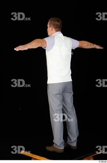 Whole Body Man Shoes Shirt Trousers Vest Average Standing Studio photo references