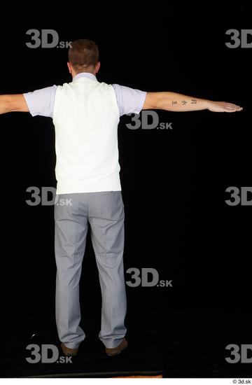 Whole Body Man Shoes Shirt Trousers Vest Average Standing Studio photo references