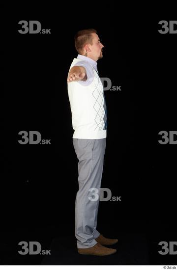 Whole Body Man Shoes Shirt Trousers Vest Average Standing Studio photo references