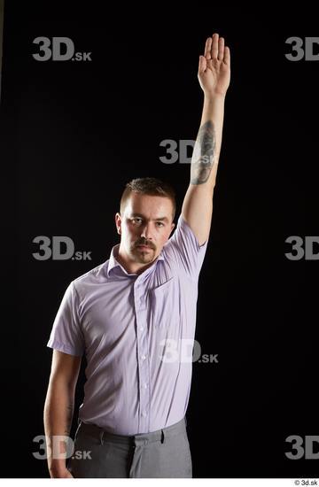 Arm Man White Shirt Average Studio photo references