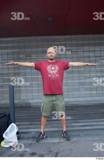 Whole Body Man T poses White Casual Average Standing Street photo references