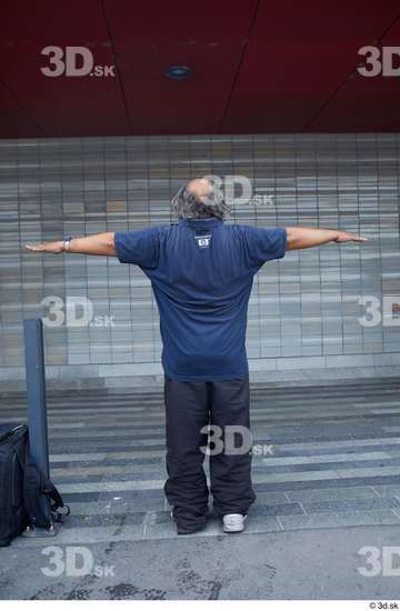 Whole Body Man T poses White Casual Chubby Standing Street photo references