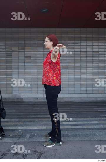 Whole Body Woman T poses White Casual Average Standing Street photo references