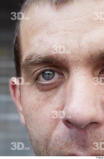 Eye Man White Casual Average Street photo references