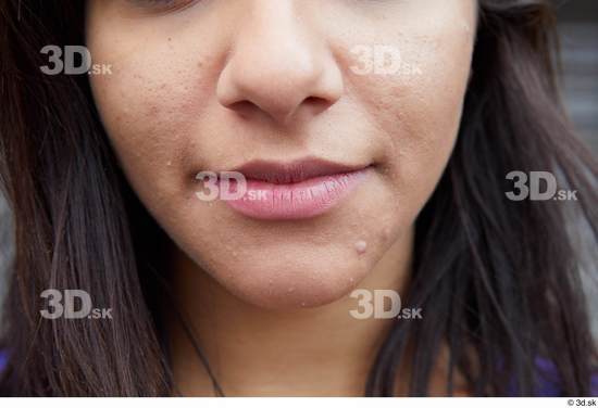 Mouth Woman White Casual Average Street photo references