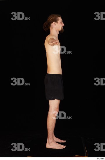 Whole Body Man T poses White Underwear Slim Standing Studio photo references