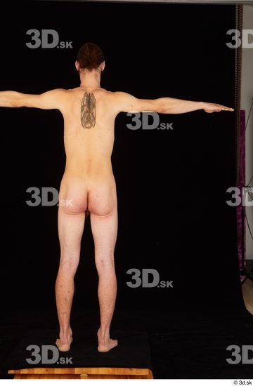 Whole Body Man T poses White Nude Slim Standing Studio photo references