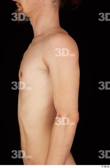 Arm Man White Nude Slim Studio photo references