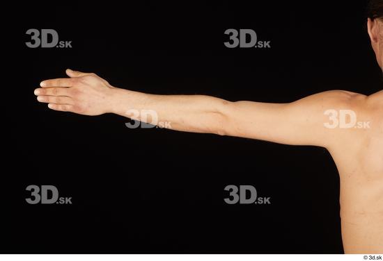 Arm Man White Nude Slim Studio photo references