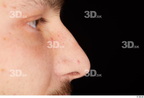 Nose Man White Slim Studio photo references