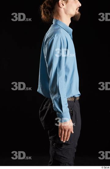 Arm Man White Shirt Trousers Slim Studio photo references