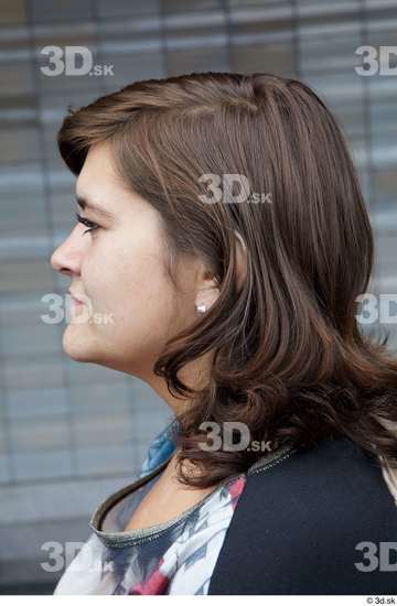 Head Woman White Casual Chubby Street photo references