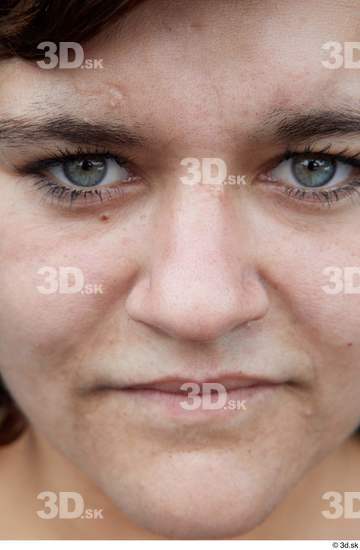 Nose Woman White Casual Chubby Street photo references